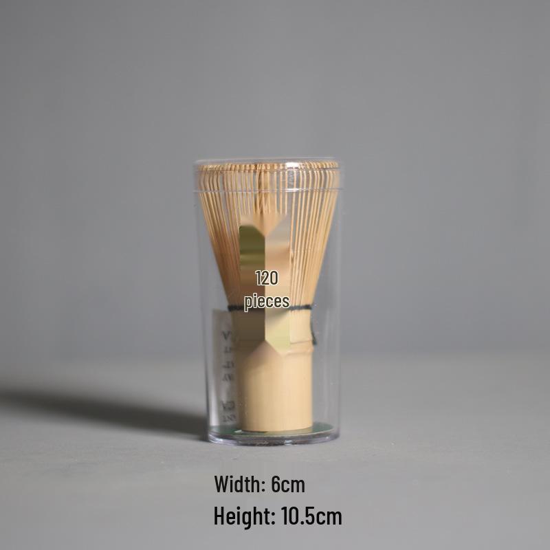Set con Frusta Matcha in Bambù a Ottanta Punte con Manico Lungo e Paletta