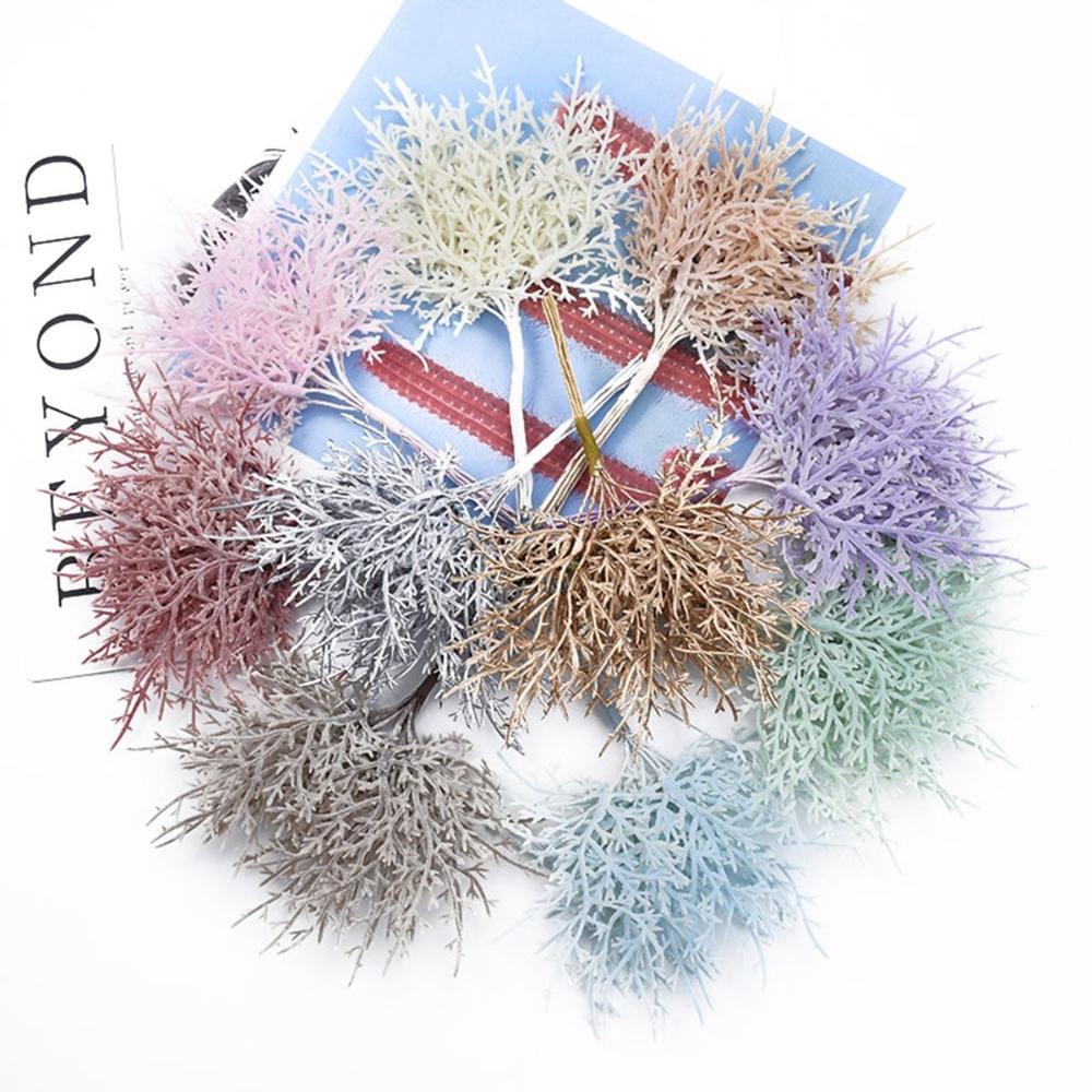 

Scrapbooking Craft DIY Christmas Decor Mini Artificial Acorn Leaf Fake Plants Branch Faux Flowers