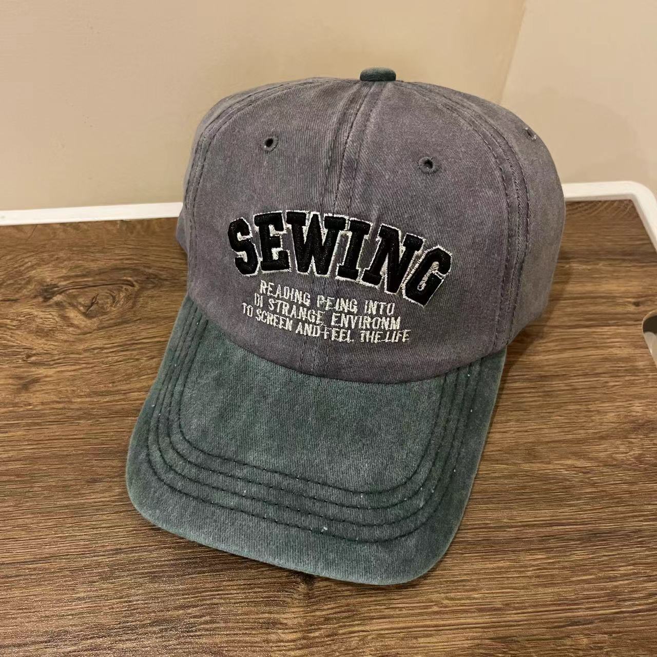 

Ретро вышивка старый козырек повседневная антибейсбольная кепка мужская и женская модная брендовая универсальная кепка стираная кепка