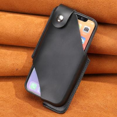 Men's Bag Genuine Leather Mobile Phone Waist Bag Mobile Phone Hanging Bag Wear Belt Waist Bag