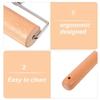 Ergonomic Handle Wooden Baking Roller With Steel Rings Rolling Pin For Effortlessly Dough Kneading And Space Saving