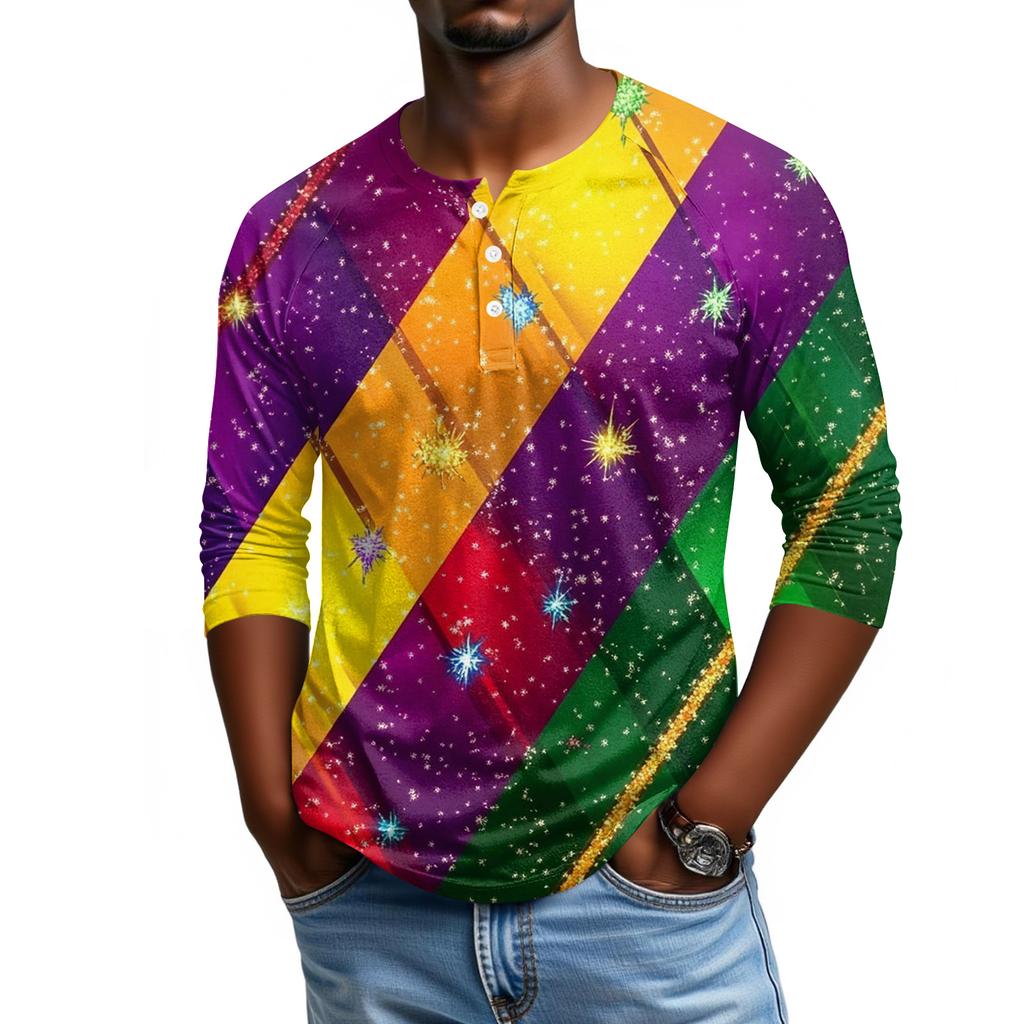 Men's Raglan Sleeve Three-quarter Sleeve Top