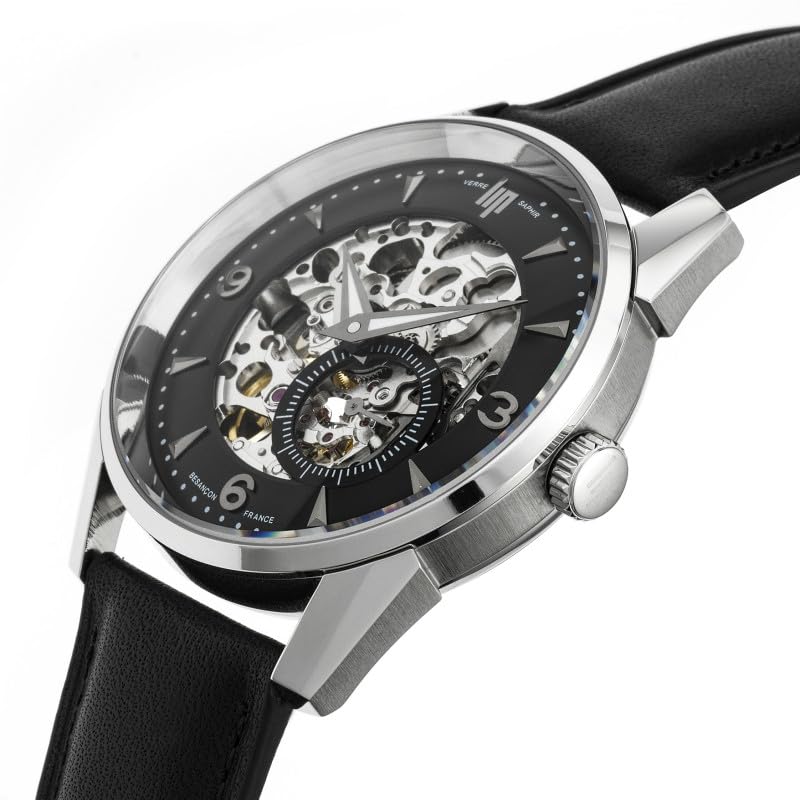 Authorized Distributor Lip Unisex Automatic Himalaya 40mm Skeleton 671726 [LIP] Watch, Men's Watch, Automatic, Black,