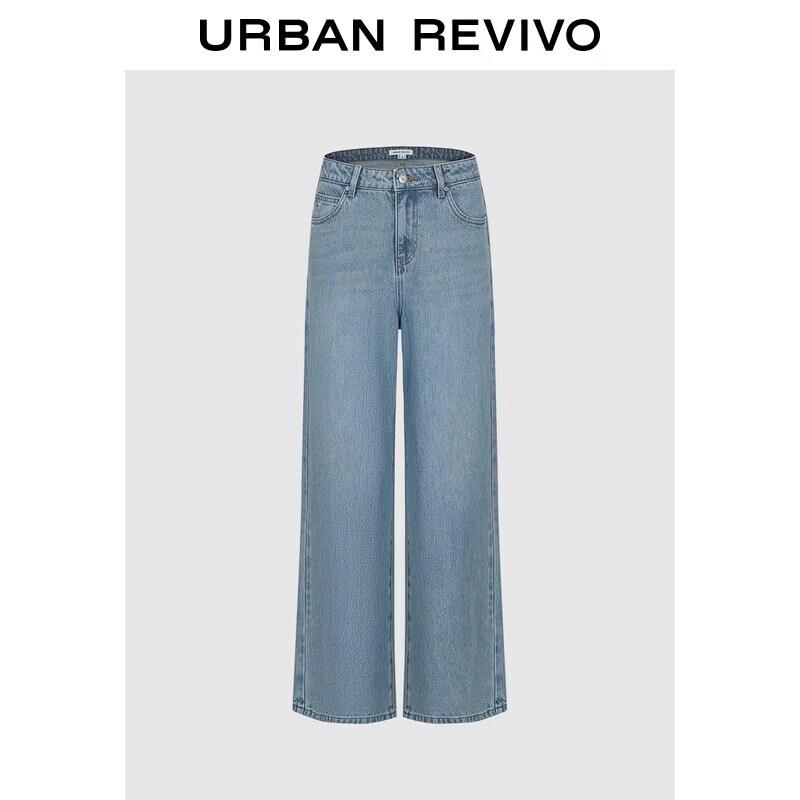 Women s Wide-Leg Washed Tencel Embroidered Denim Jeans 28