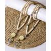 Wooden Beaded Retractable Keyring & ID Card Lanyard