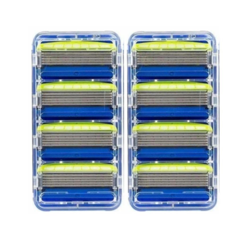 [Authentic Replacement Blades (4-Pack/8-Pack)] Schick Hydro 5 Premium Replacement Blades for Sensitive Skin, 5-Blade Razor with Skin Guard, Men s, No