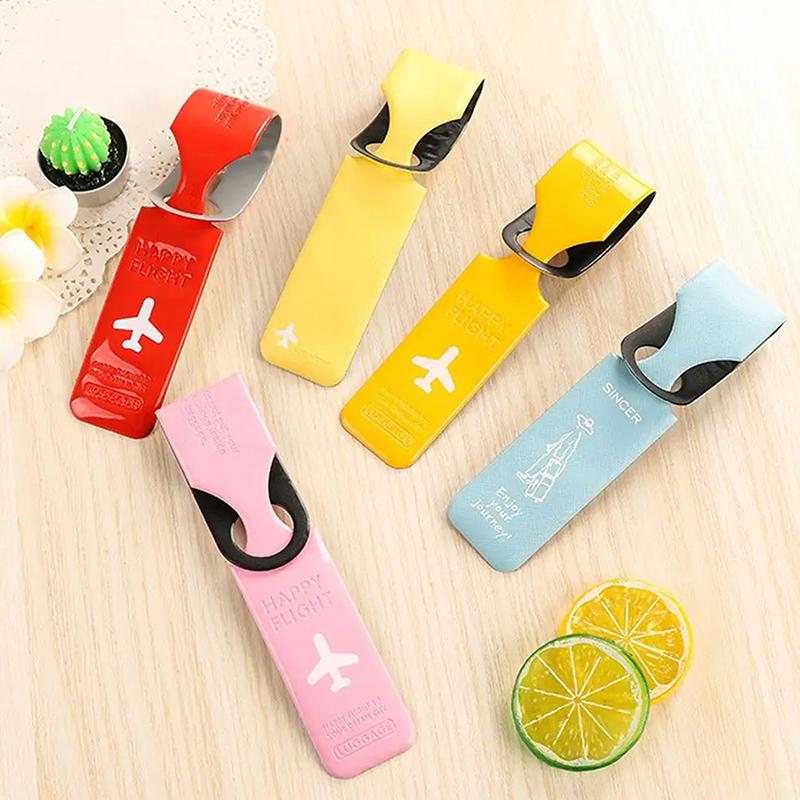 Creative Luggage Tag Portable Solid Color Label Baggage Suitcase Id Address Holder Boarding Tags Travel Accessories