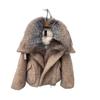 Winter explosion fox fur jacket big fur collar short thermal goose down jacket women