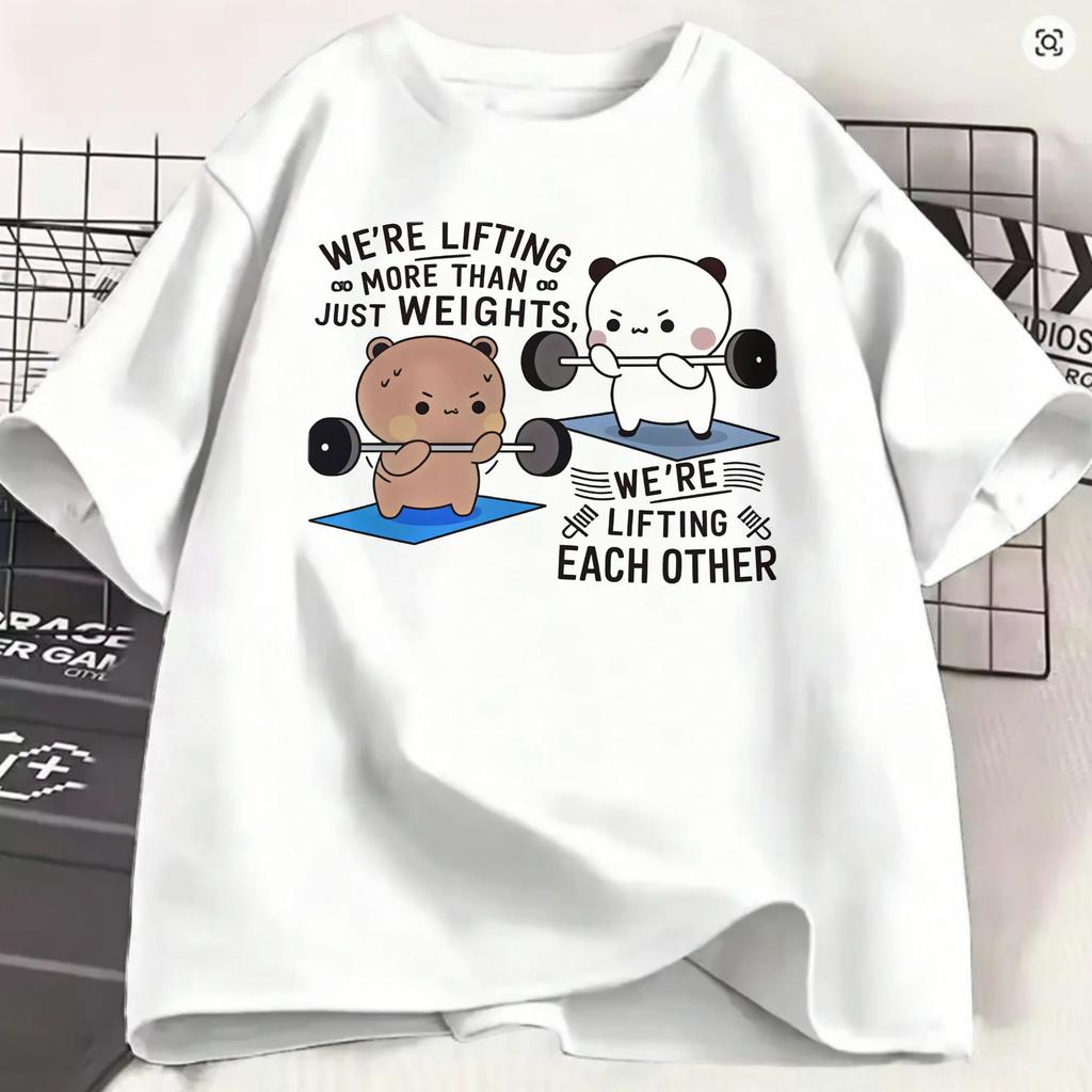 Dudu Bubu T Shirt For Unisex Cotton Vintage Tshirts Crew Neck Love Tee Shirt Short Sleeve Clothing Classic