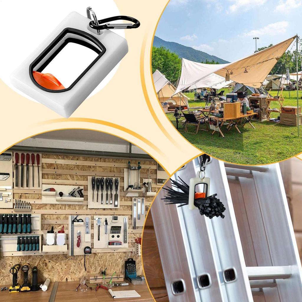 Zip Tie Holder Glowing Organizer Tool Cable Tie Tightener For Electrician Computer Home Desk Office Kitchen Indoor Outdoor