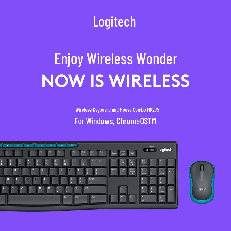 

Logitech MK275 Wireless Keyboard and Mouse Combo