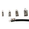 50 Stück Edelstahl-Kordel-Quetschperlen 2 3 4 5 mm Endkappen für Lederband-Ketten-Halsketten-Verbinder DIY-Schmuckherstellung
