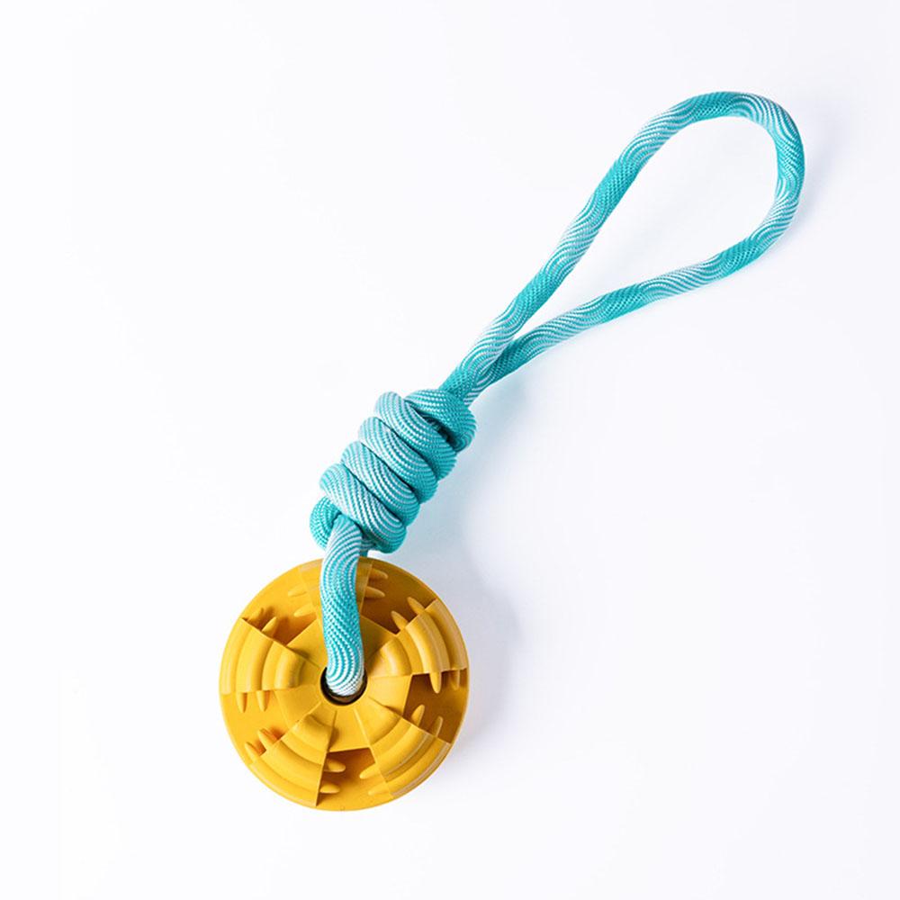 Dog Chew Rope Ball Toy - Bite-Resistant Interactive Knot Toy, Durable Dental Cleaning Pet Toy for