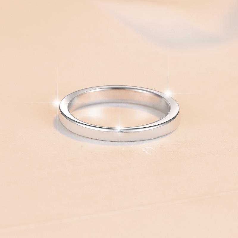 925 Sterling Silver PT950 Moissanite Women's Ring, Elegant Single/Double Row Design, High-End Fashion Jewelry.