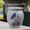 Blue & White Porcelain Flower Pot with Tray for Asparagus Fern, Money Tree, Orchid, Succulents & Bonsai 
