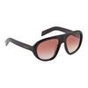 Prada Brand Logo Design Acetate Aviator Sunglasses Women's Cigar Brown