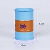 Iron Mini Oil Drum Model Chemistry Oil Drum Model Car Model Storage Box Desktop Decoration War Games Scene Model for Xmas Gifts