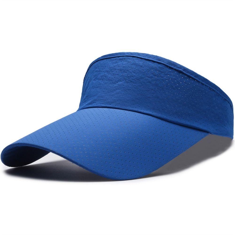 

Летняя дышащая регулируемая повседневная шляпа от солнца спортивная козырек пляжная шляпа бейсболка синий