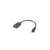 LANBERG LANBERG OTG USB MICRO ADAPTER(M) 2.0A USB-A(H) 15CM BLACK
