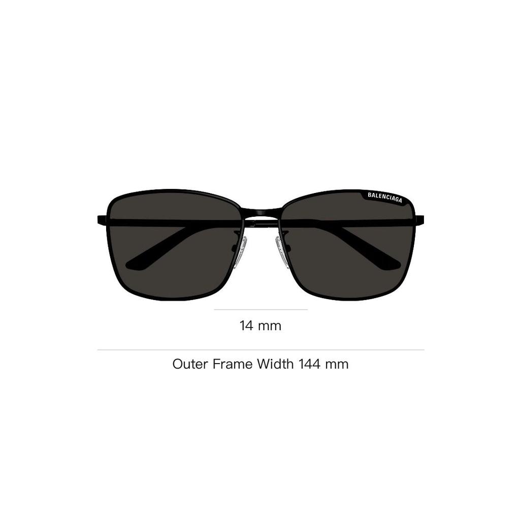 Balenciaga Logo Print Square Sunglasses Unisex sunglasses BB0280SA-001