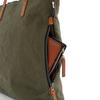 [Doubles] A4 Tote Bag with Zipper, Single-Flap, Made of Japanese No. 10 Paraffin Bio-Treated Canvas and Italian Tanned Cowhide Leather (BQZ-7433)