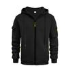 Men's Plus Size Zipper Hoodie with Arm Pockets - Autumn & Winter Casual Sports Jacket