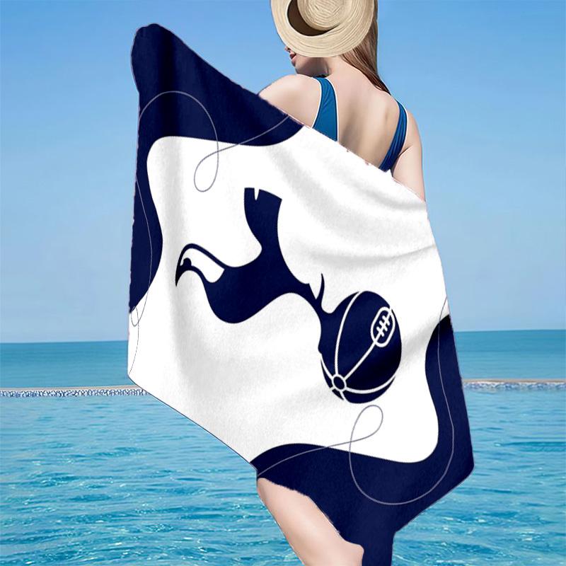 Toalla de Playa de Microfibra del Tottenham Hotspur Football Club, Ligera y de Secado Rápido, para Viajes de Verano, Esencial para la Playa, Piscina