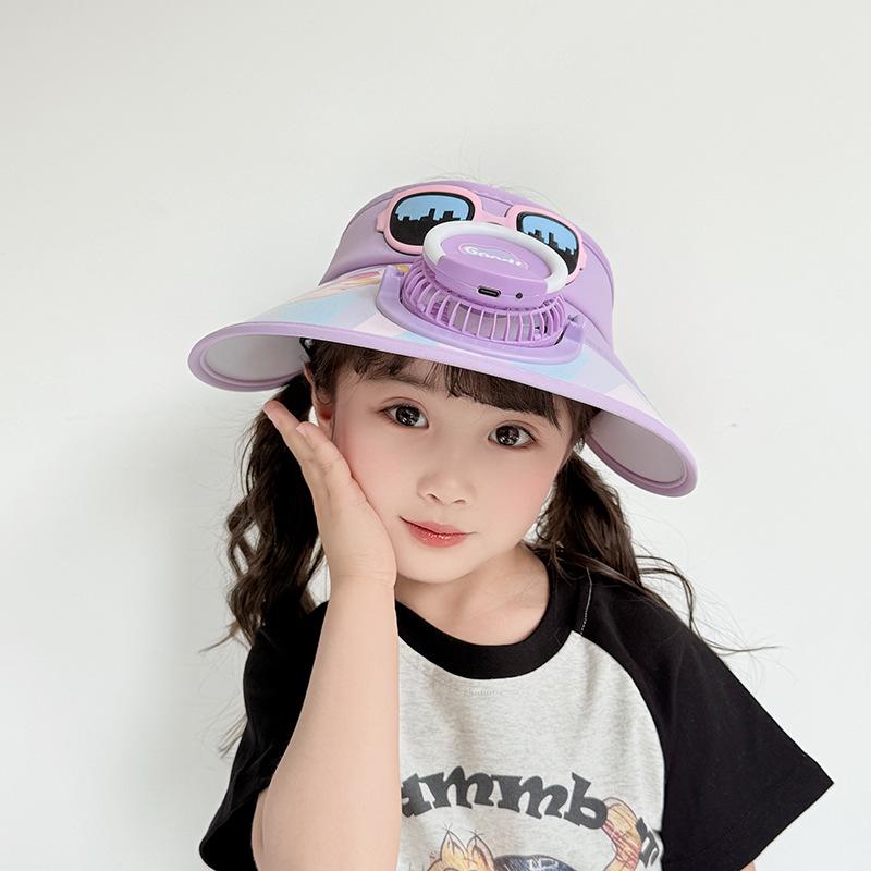 Sun Protection Fan Hat Children's Air Top Hat Summer Outdoor Anti Ultraviolet Air Top Sun Hat Sun Hat Girl's Hat