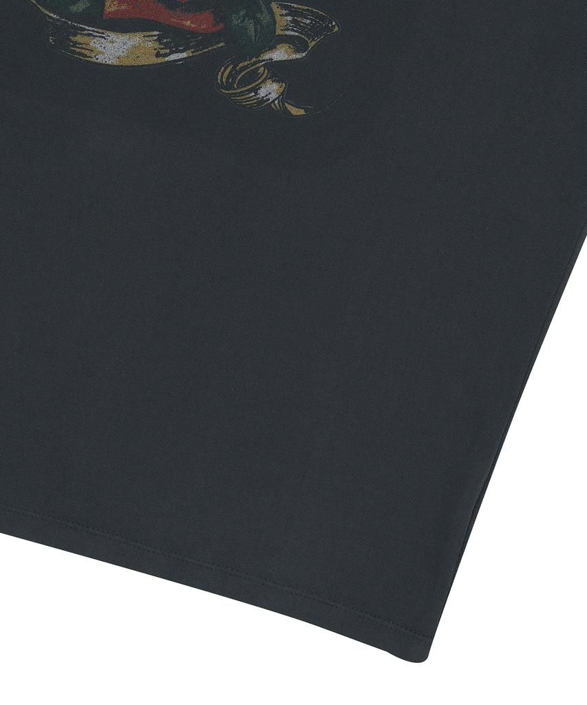 Syupeodeulai W Vintage Rose T-Shirt Dark Gray