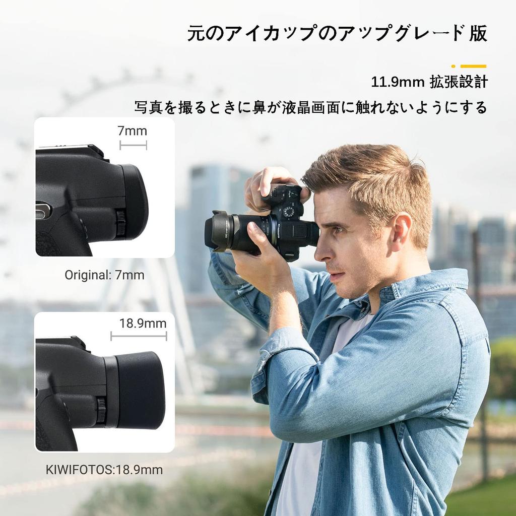 Extended Eyecup Eyepiece for Canon EOS Blocks Stray Protects Viewfinder R7/EOSR7 Cameras, Light,