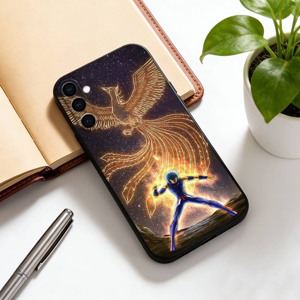 Saint Seiya Phone Case Black Silicone Soft For Samsung Galaxy A73,A72,A71,A70,A53,A52,A51