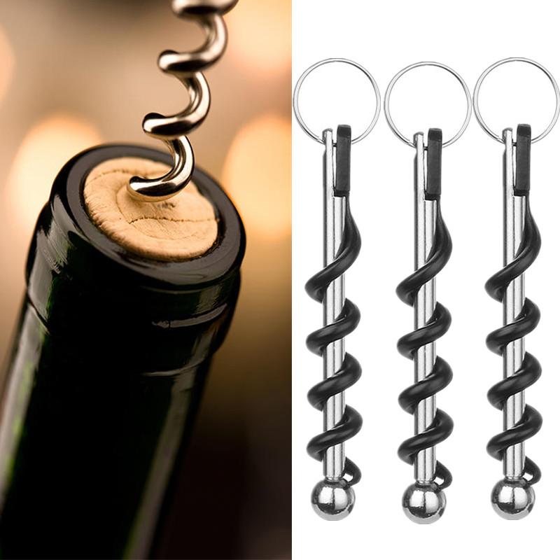 

3PCS Bottle Opener Outdoor Mini Screw Red Wine Bottle Opener Keyring Tool Multi-functional Camping Survival Equipment Tool