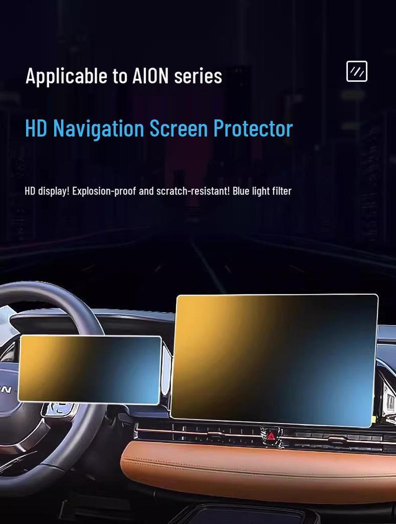 AION S Plus Center Console Screen Protector for 26 Models - Tempered Film Dashboard & Navigation Display Protector