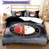 Juego de ropa de cama con estampado del logo del Feyenoord Rotterdam de 3 piezas, juego de funda nórdica incluye funda nórdica y fundas de almohada, decoración perfecta para dormitorio para todas las estaciones y regalo