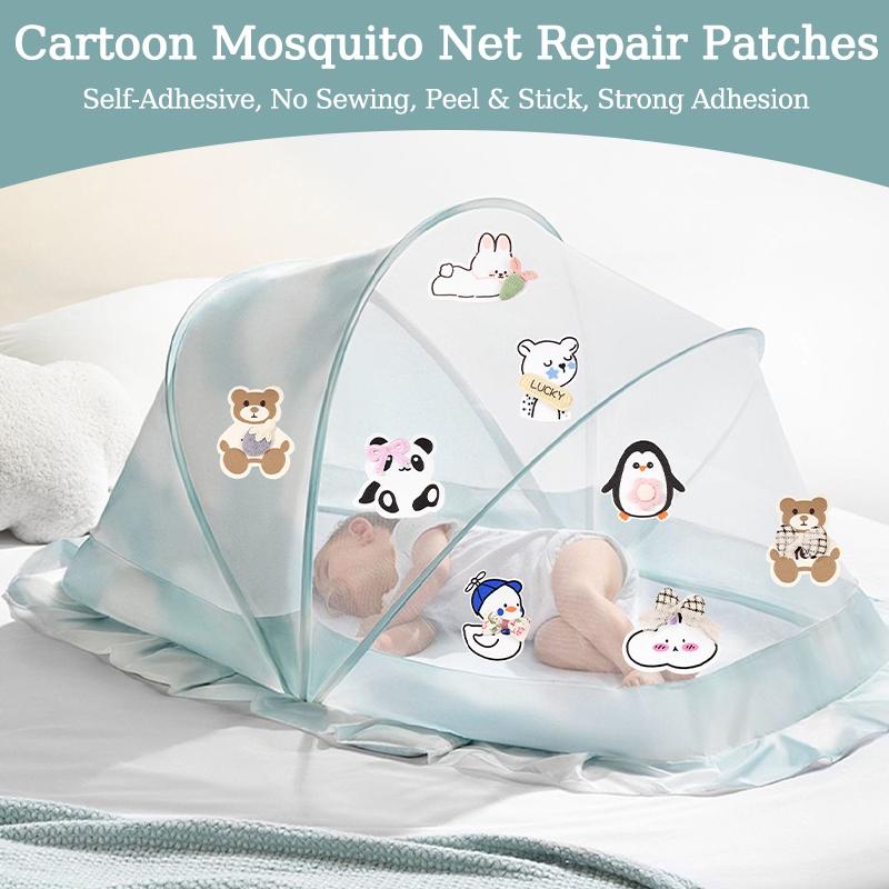 Mosquito Net Patch Stickers Self-adhesive Mesh Netting Broken Repair Sticker Cartoon Animals Adhesive Mesh Screen Stickers