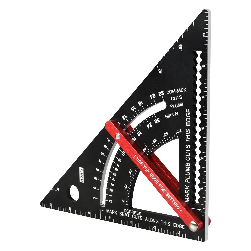 7 Inch Aluminum Alloy Protractor Measuring Silding Pole Ruler Speed square 0-180mm чёрный