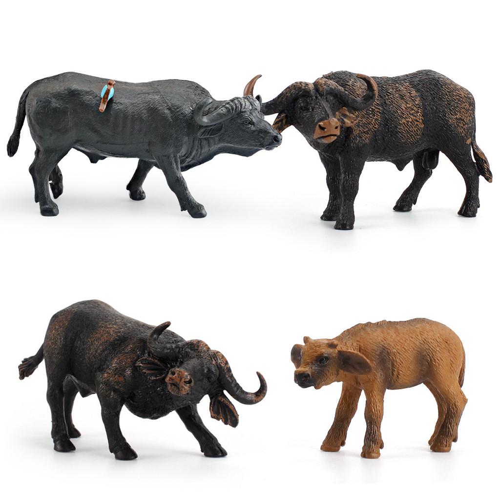Pvc Solid African Water Buffalo Model With Realistic Design For Childrens Educational Toys