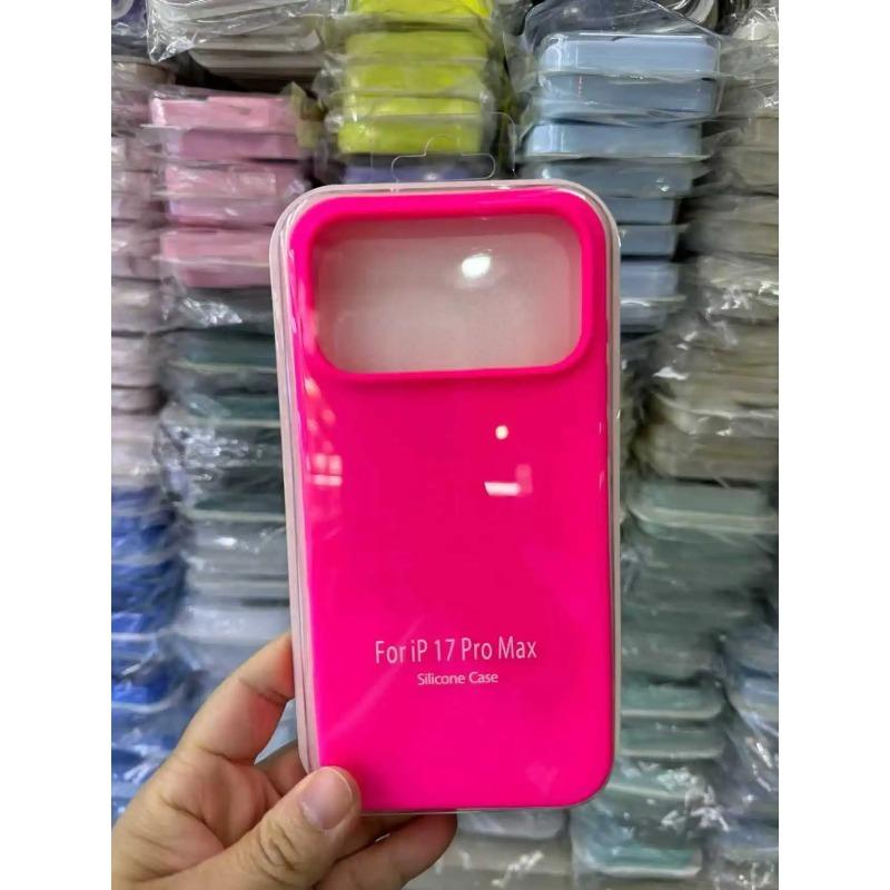 INS Style Candy Color Liquid Silicone Skin Feel Case For iPhone 17 Pro Max 16 15 14 Camera Touch Button Protection With Box Anti-Fall Non-Slip Cover