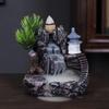 Zen Resin Backflow Incense Burner - Creative Ceramic Sandalwood Ornament for Home