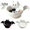 Wide Mouth Snack Storage Halloween Candy Bowl, Bat Shape Ceramic Serving Dish, Cute Decorative Bowl for Snacks Tabletop Decoration Party