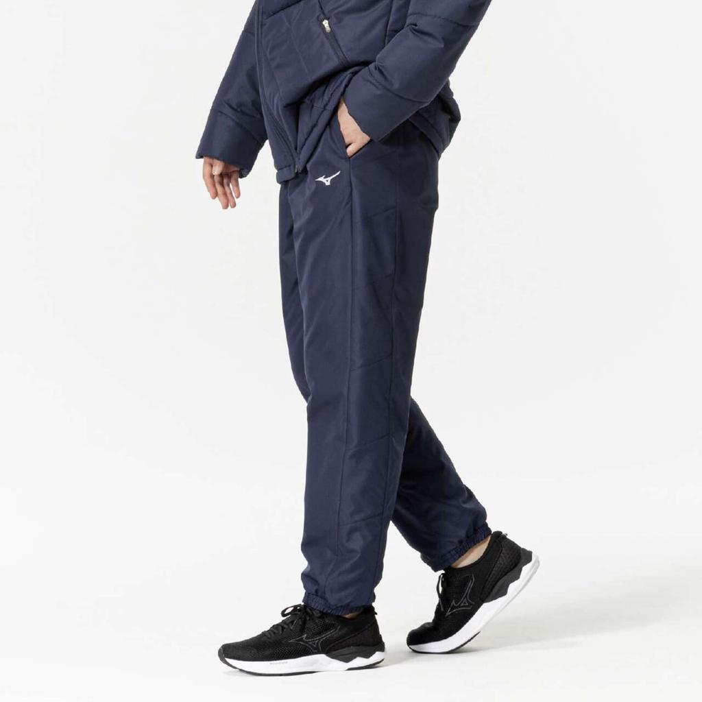 Mizuno Breath Thermo Training Pageant Blue Pants, Insulated, Moisture-Wicking, Heat-Generating, Water-Repellent, 32MFB835, Women's,