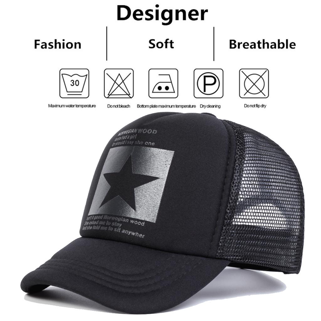 Children Five Pointed Star Print Baseball Net Caps Spring Summer Outdoor Adjustable Casual Hats Boy Girl Travel Sunscreen Hat