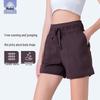 Women's Quick-Dry Mid-Length Running Shorts - High-Waisted, Loose Fit, Summer Sports and Yoga Casual Wear