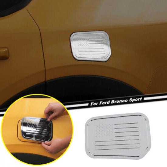 Car Fuel Gas Tank Cap Cover Trim For Ford Bronco Sport 21-24 Accessories Chrome