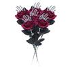 Artificial Flower with Skeleton Hands Decorative Holiday False Flower for Party Dining Photo Props