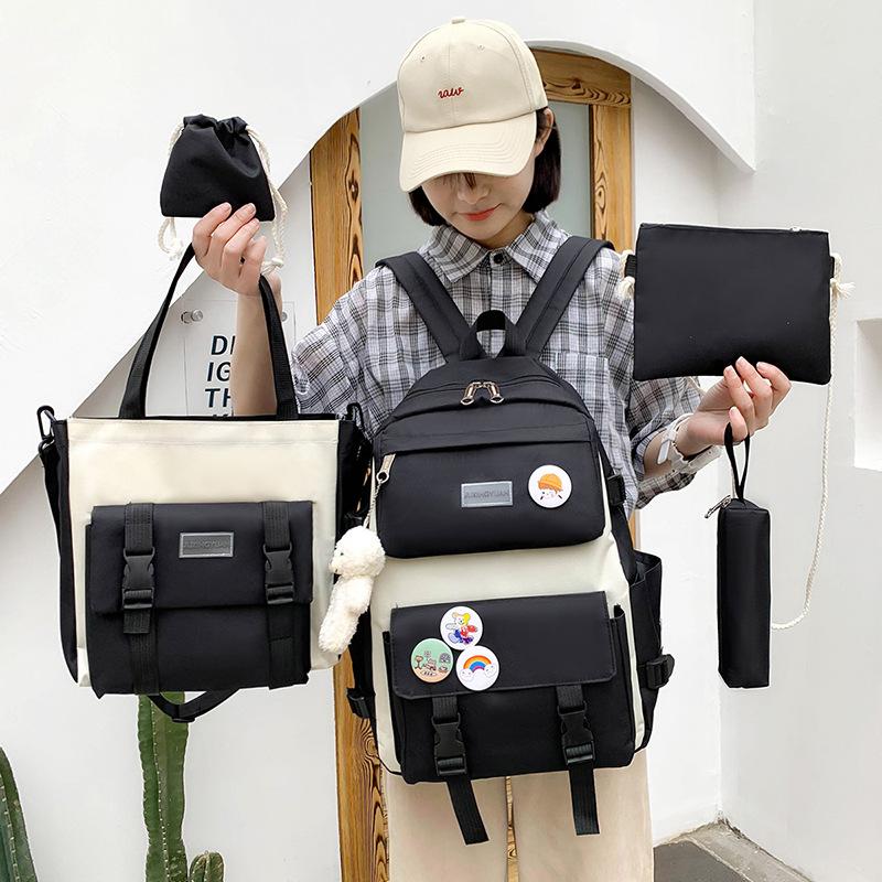Korean Version Primary School Students Junior High School Students High School Students Large Capacity Small Fresh and Fashionable Backpack