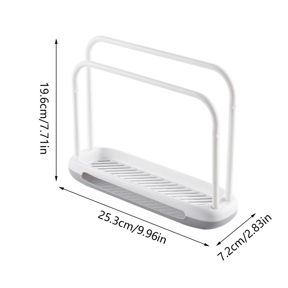 Kitchen Cloth Rack Double-Layer Dishwashing Cloth Drain Rack Sink Storage Rack Countertop Sponge Steel Wire Ball Storage Rack
