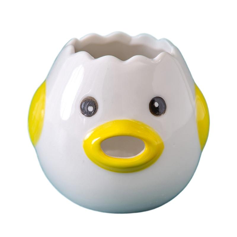 

Мультяшный милый цыпленок Керамический разделитель яиц Белок Разделители яичного желтка Креативные фильтры для яичной жидкости Инструменты для выпечки Подставки для яиц Кухонные принадлежности жёлтый