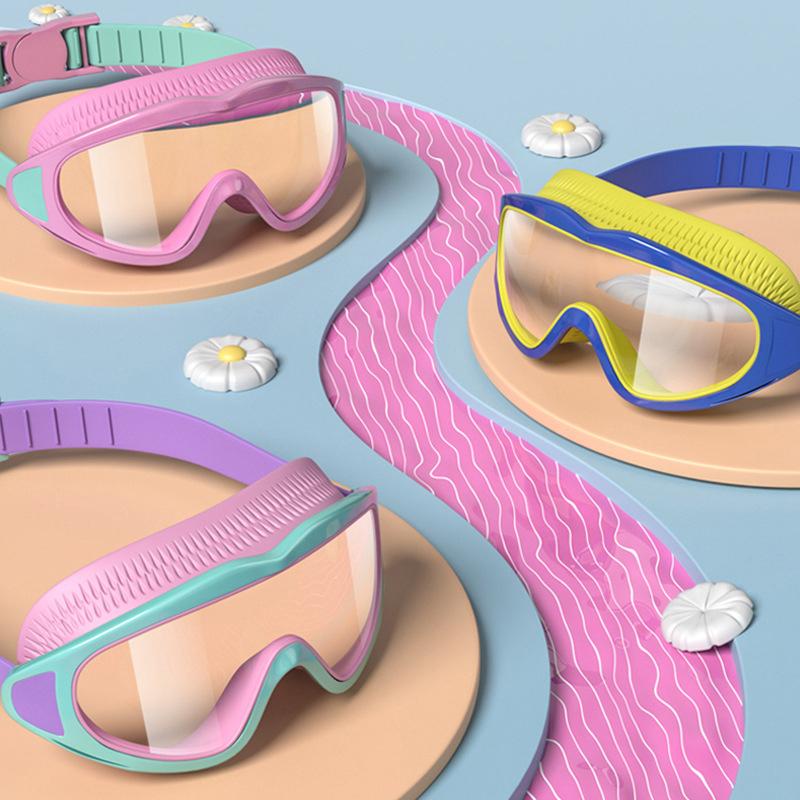 1Pcs Boys Girls Professional Diving Goggles Glasses Children Swimming Goggles Caps Waterproof Anti-fog Big Box