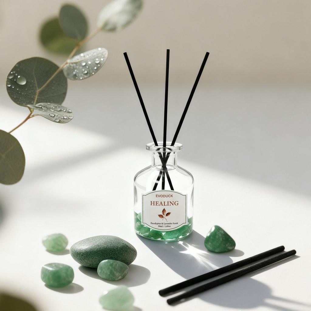 Flameless Reed Diffuser Set - Bottle With Essential Oil & Rattan Reeds | Car Air Freshener ,winter Christmas gift,gift for woman
